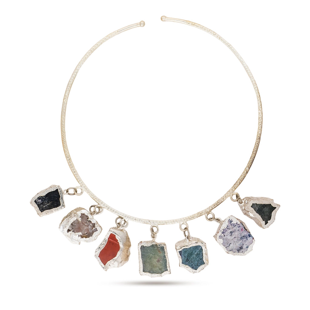 Crystal Petal Collar Necklace