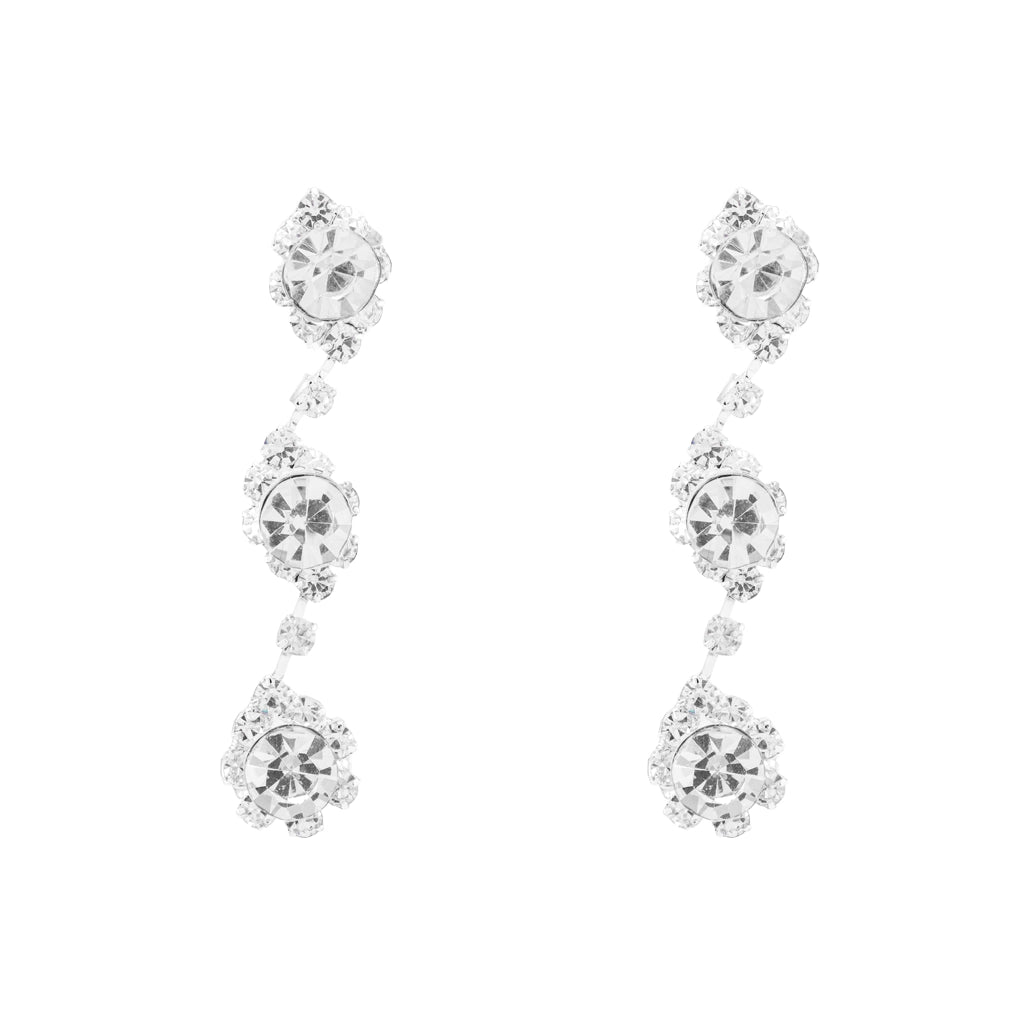 Elara Crystal Lariat Necklace Set