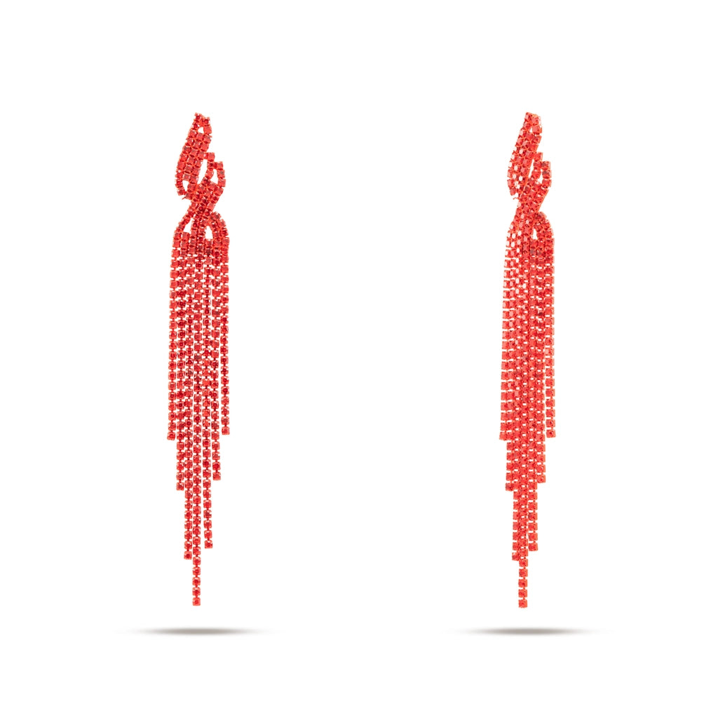 Blush Cascade Royale Earrings Red