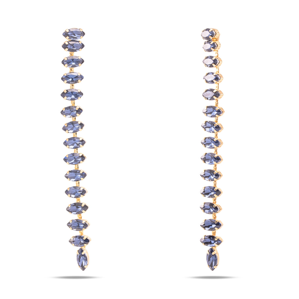 Blue Line Drop Earrings