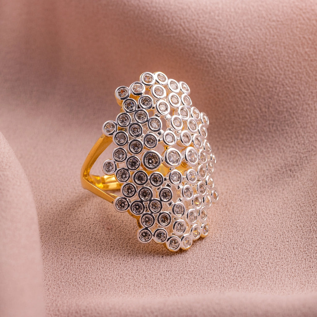 Crystal Cascade Dome Ring