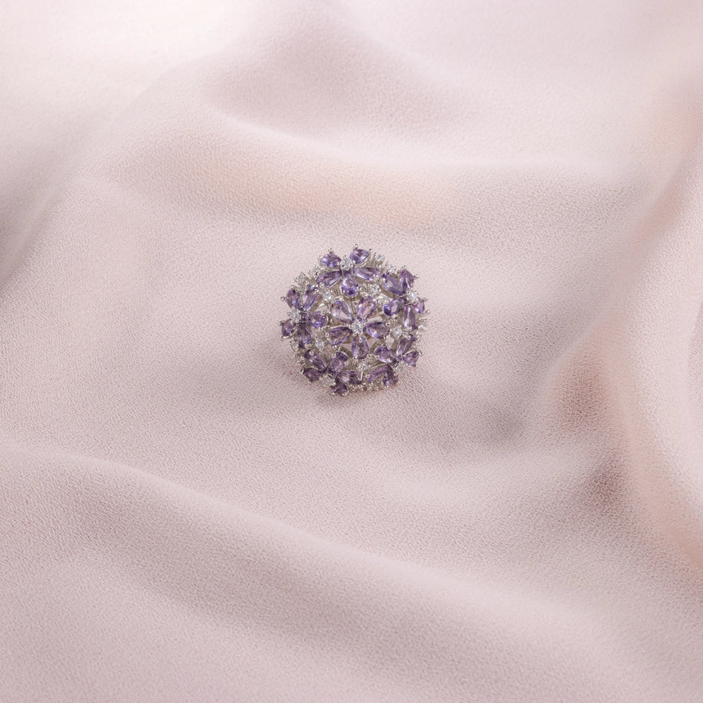 Gulnaar Amethyst Bloom Dome Ring