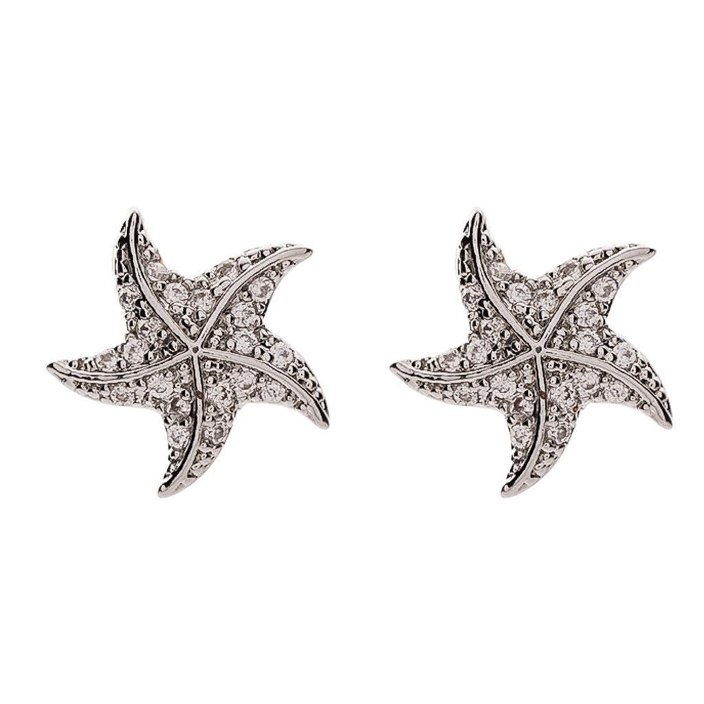 Celestia Starfish Crystal Studs