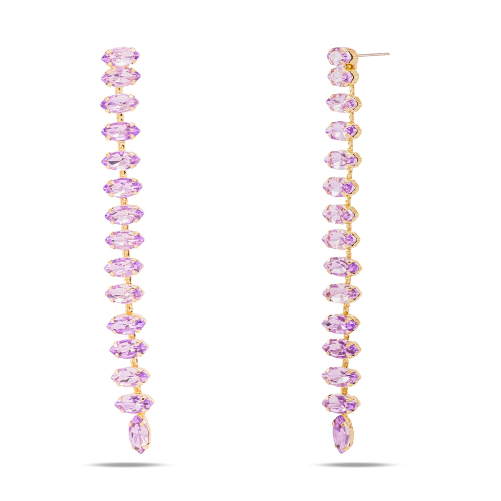 Lavender Line Drop Earrings
