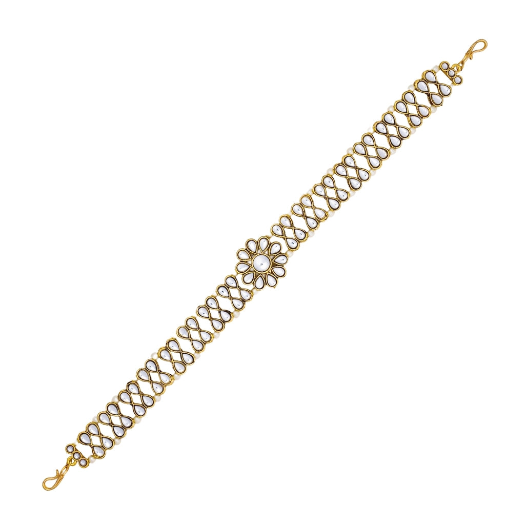 White Bloom Crystal Bracelet