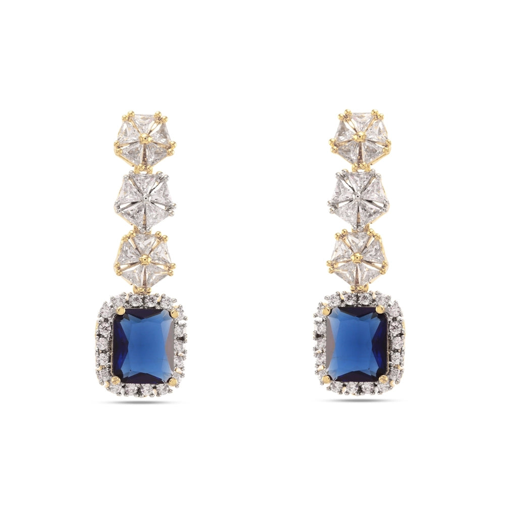 Blue Prism Crystal Necklace Set