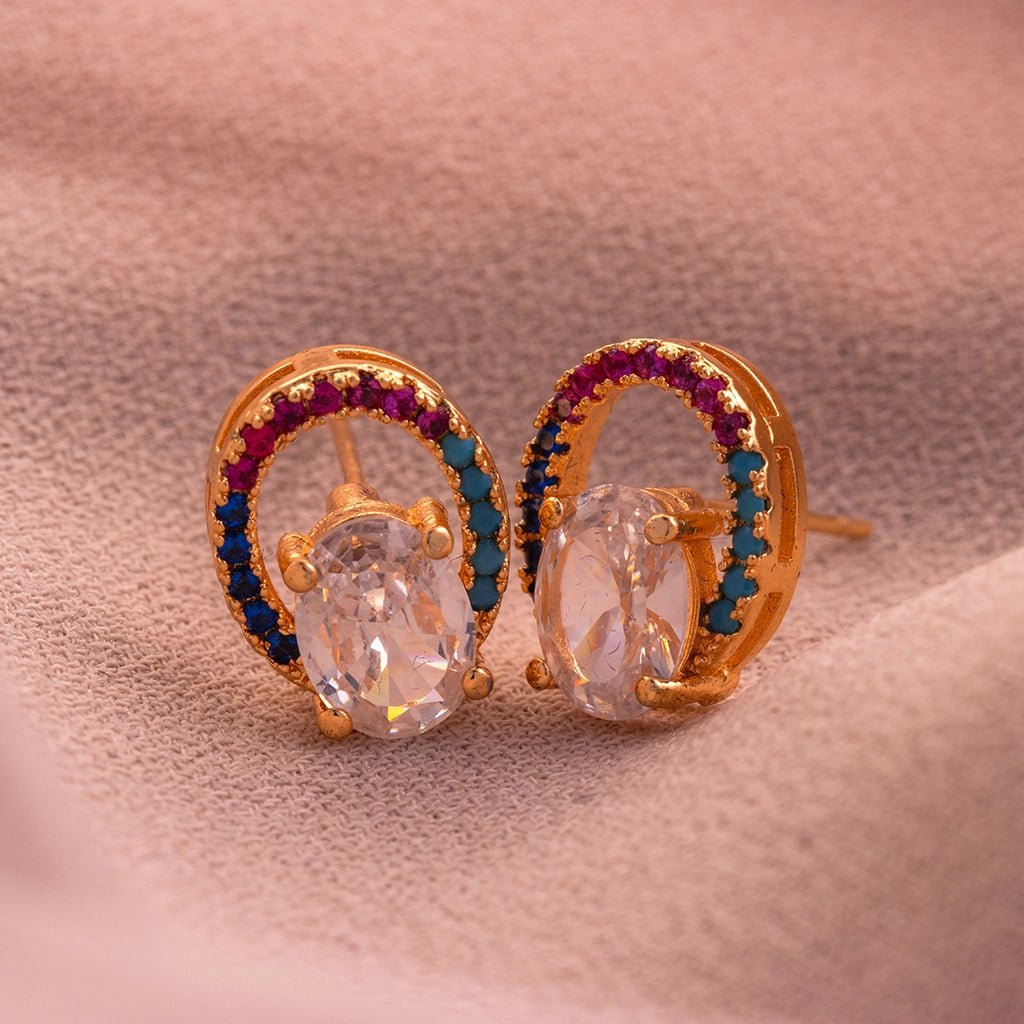 Aurelia Prism Oval Studs