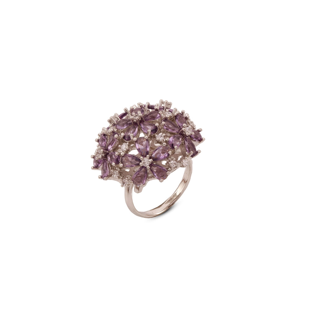 Gulnaar Amethyst Bloom Dome Ring