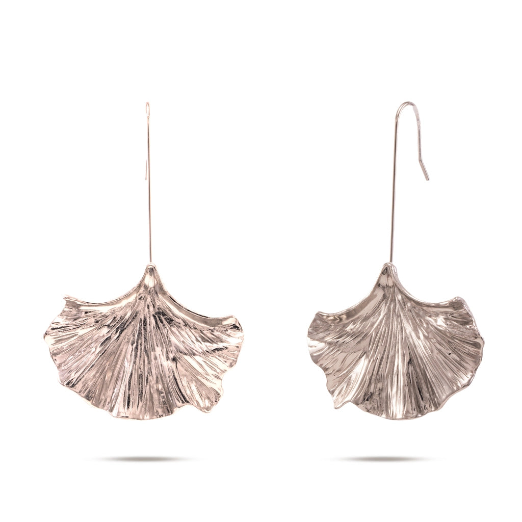 Aurelia Silver Leaf Drop Earrings
