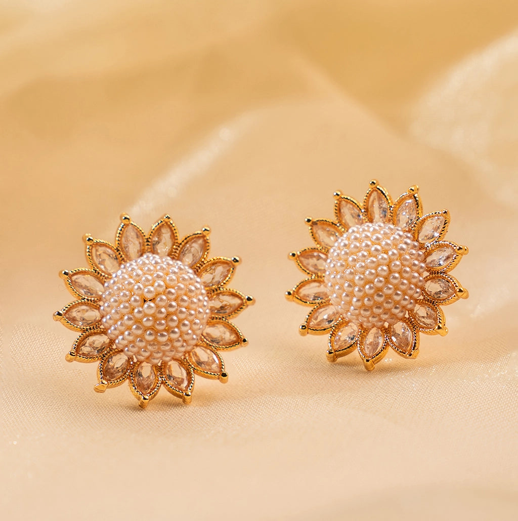 Aurelune Pearl Bloom Studs