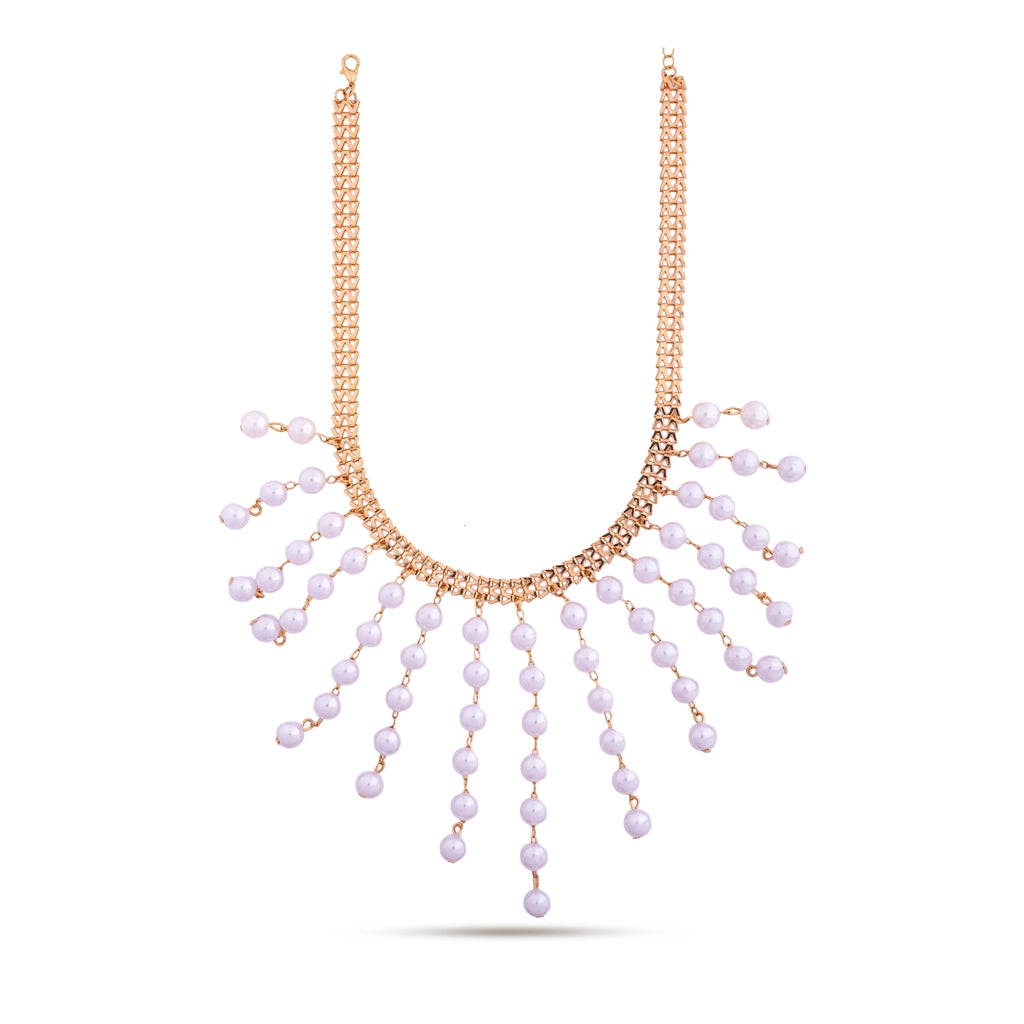 Chandrika Pearl Cascade Necklace