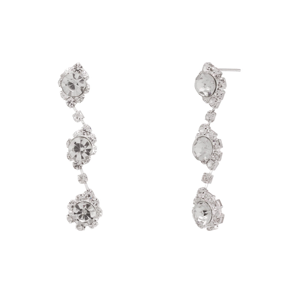 Power Cut Crystal Drop Y-Necklace Set