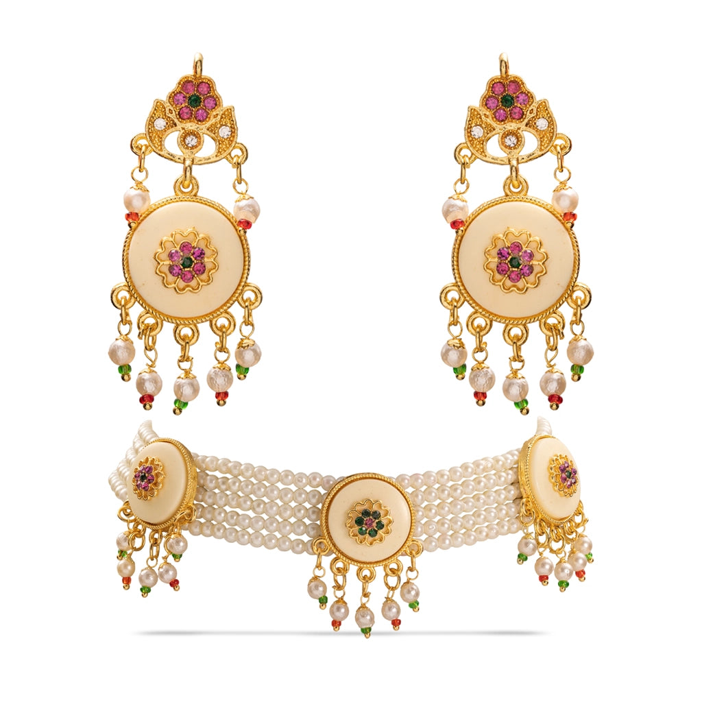 Rangella Pearl Royale Choker Set