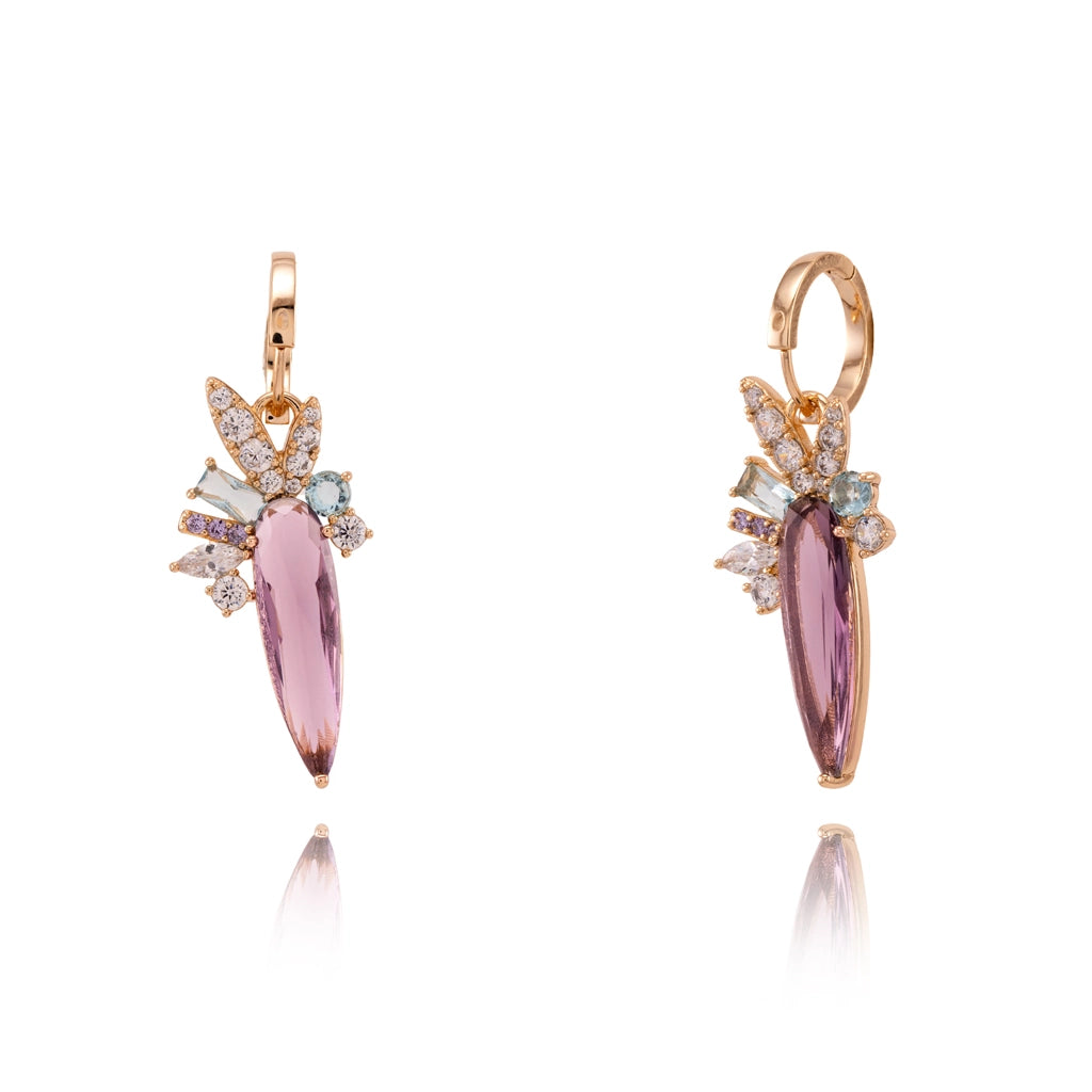 Elira Amethyst Prism Drop Earrings