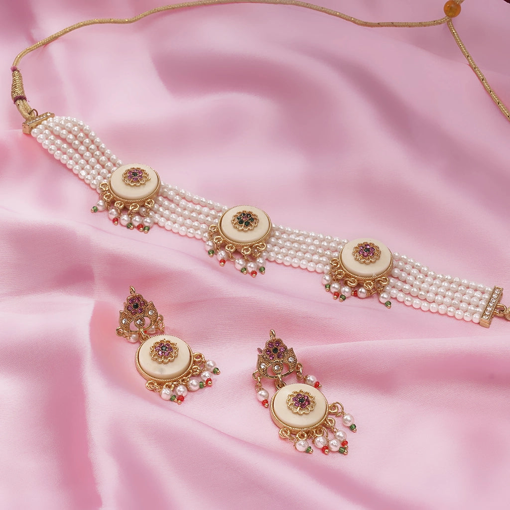 Rangella Pearl Royale Choker Set