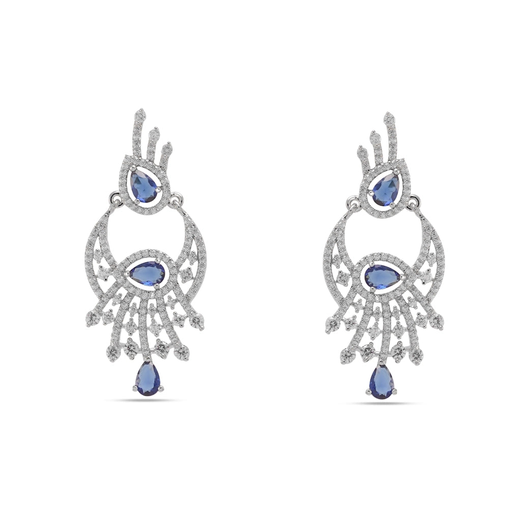 Blue Radiance Crystal Necklace Set