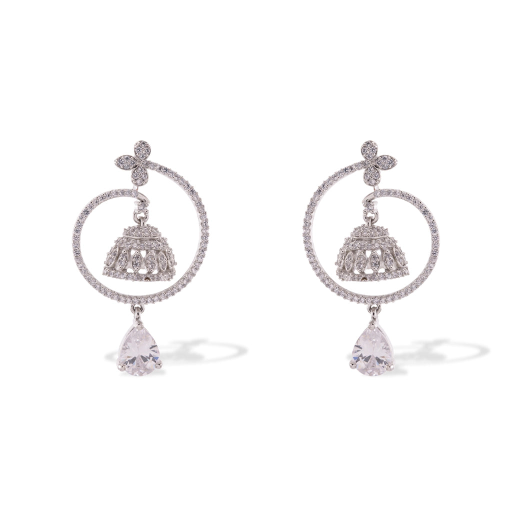 Diamond Pear-Shaped Drop Earrings