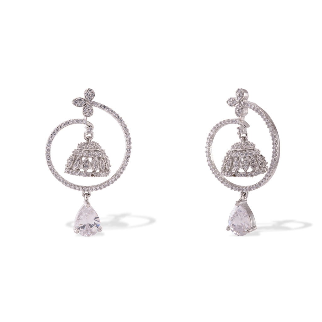 Diamond Pear-Shaped Drop Earrings