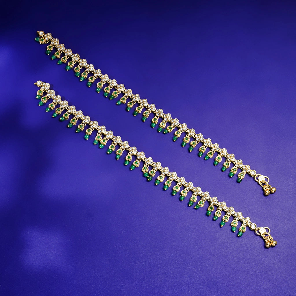 Zariya Emerald Charm Anklet