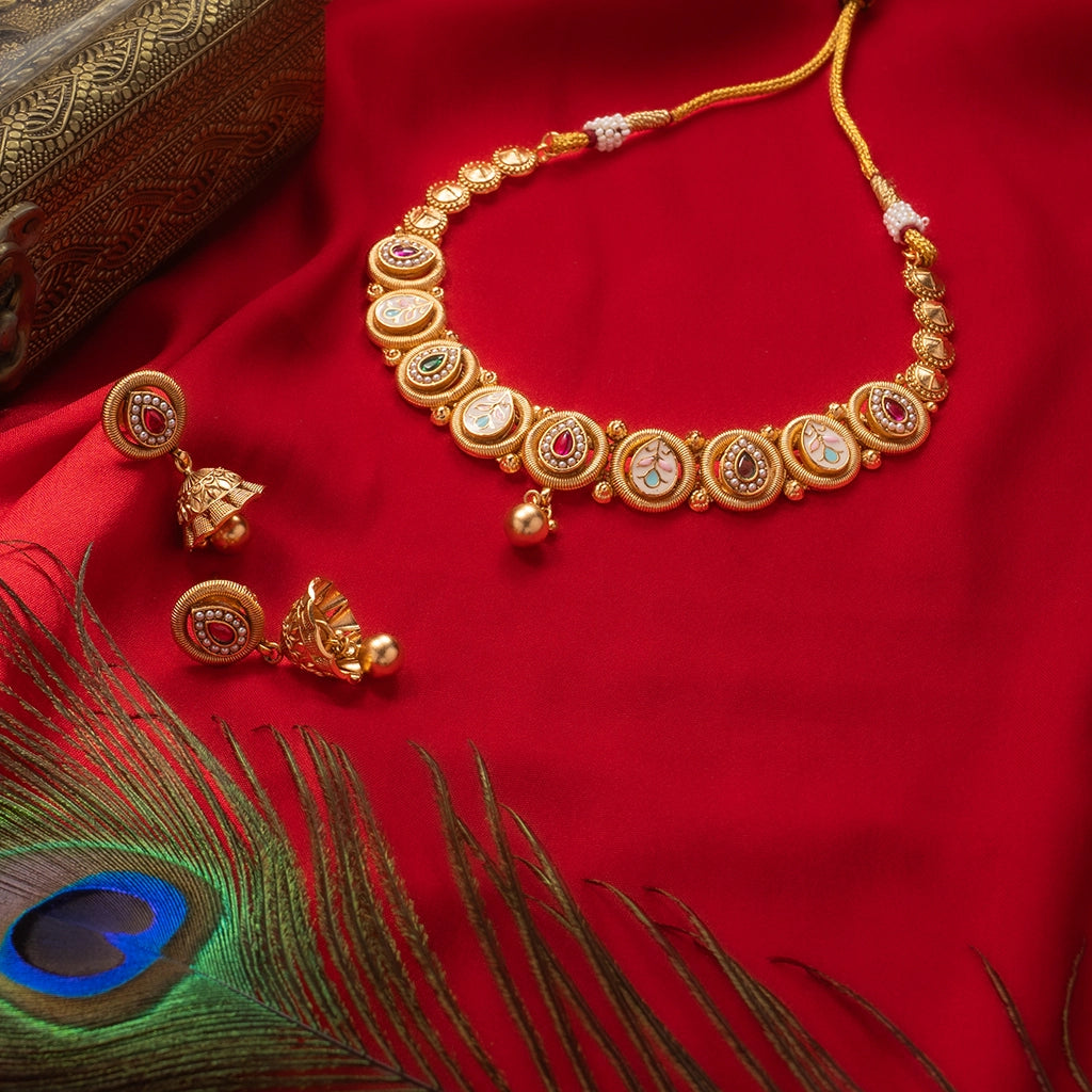 Noor-E-Jahan Royal Enamel Necklace Set