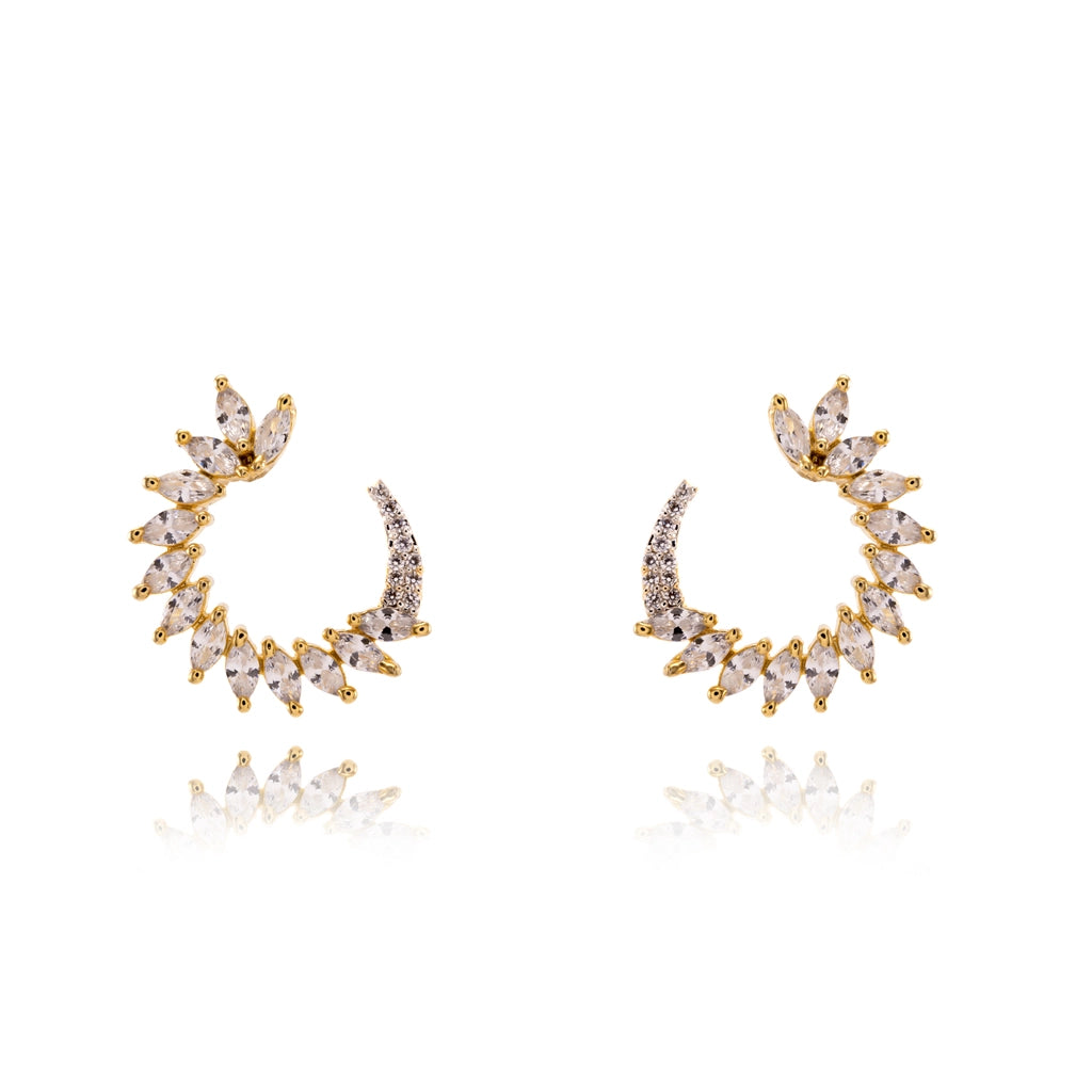 Zaria Crystal Bloom Hoops