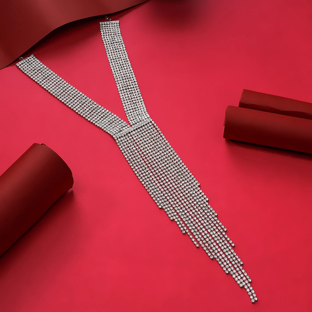 Imperial Cascade Crystal Collar