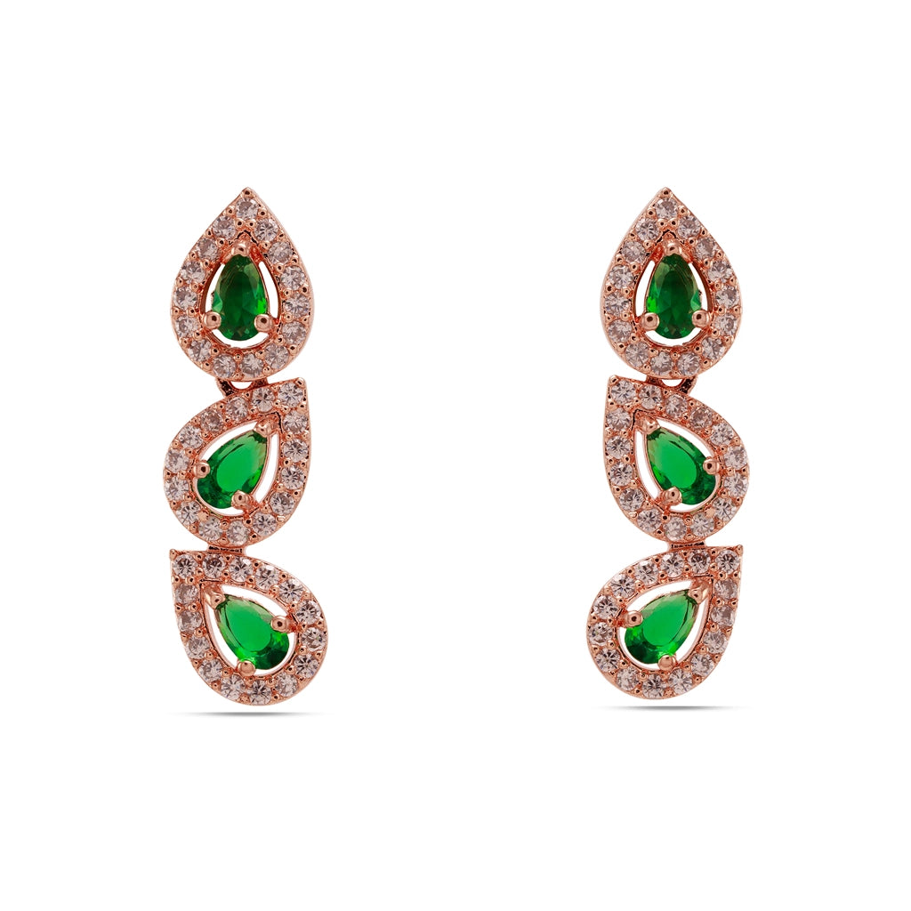Emerald Radiance Crystal Necklace Set