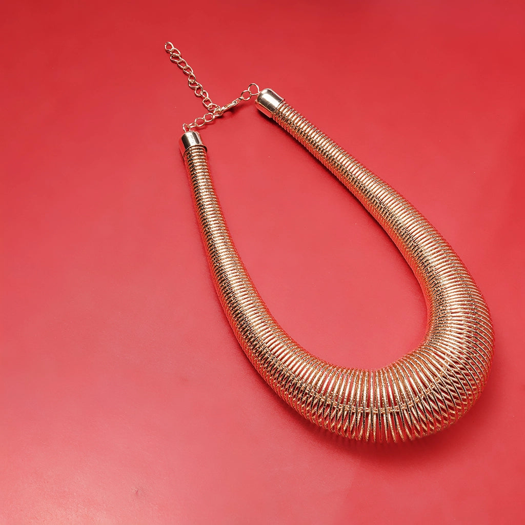 Auric Coil Statement Collar Gold