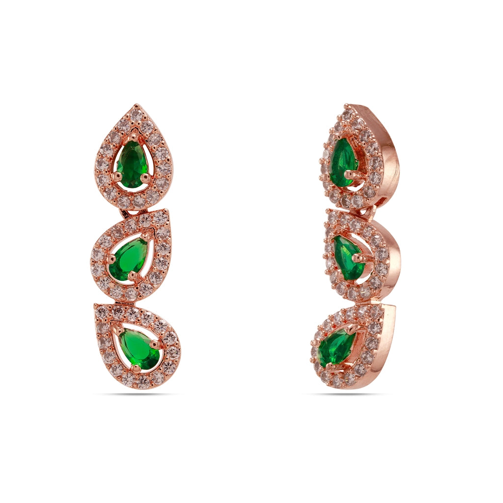 Emerald Radiance Crystal Necklace Set