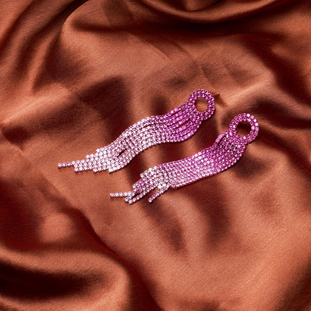 Flow Amethyst Cascade Danglers Pink
