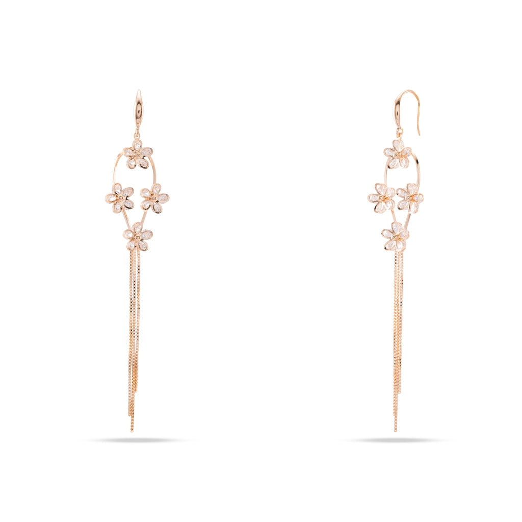 Flora Cascade Chain Drop Earrings