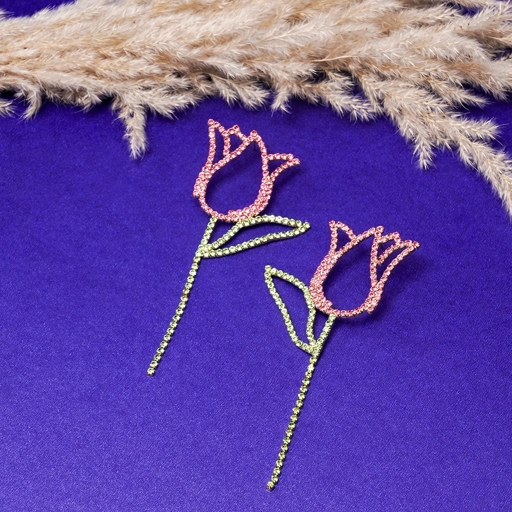 Rose Bloom Crystal Stems