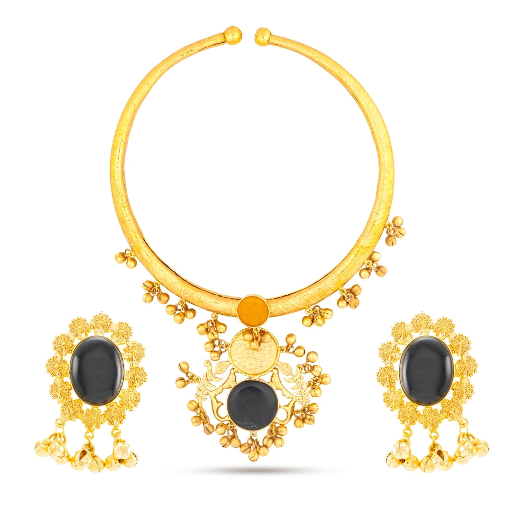 Midnight Royal Pendant Choker Set
