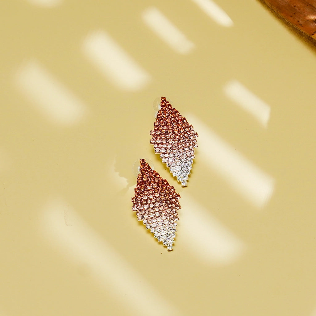 Amber Aura Ombre Crystal Danglers