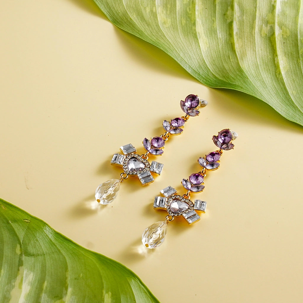 Amara Amethyst Cascade Earrings