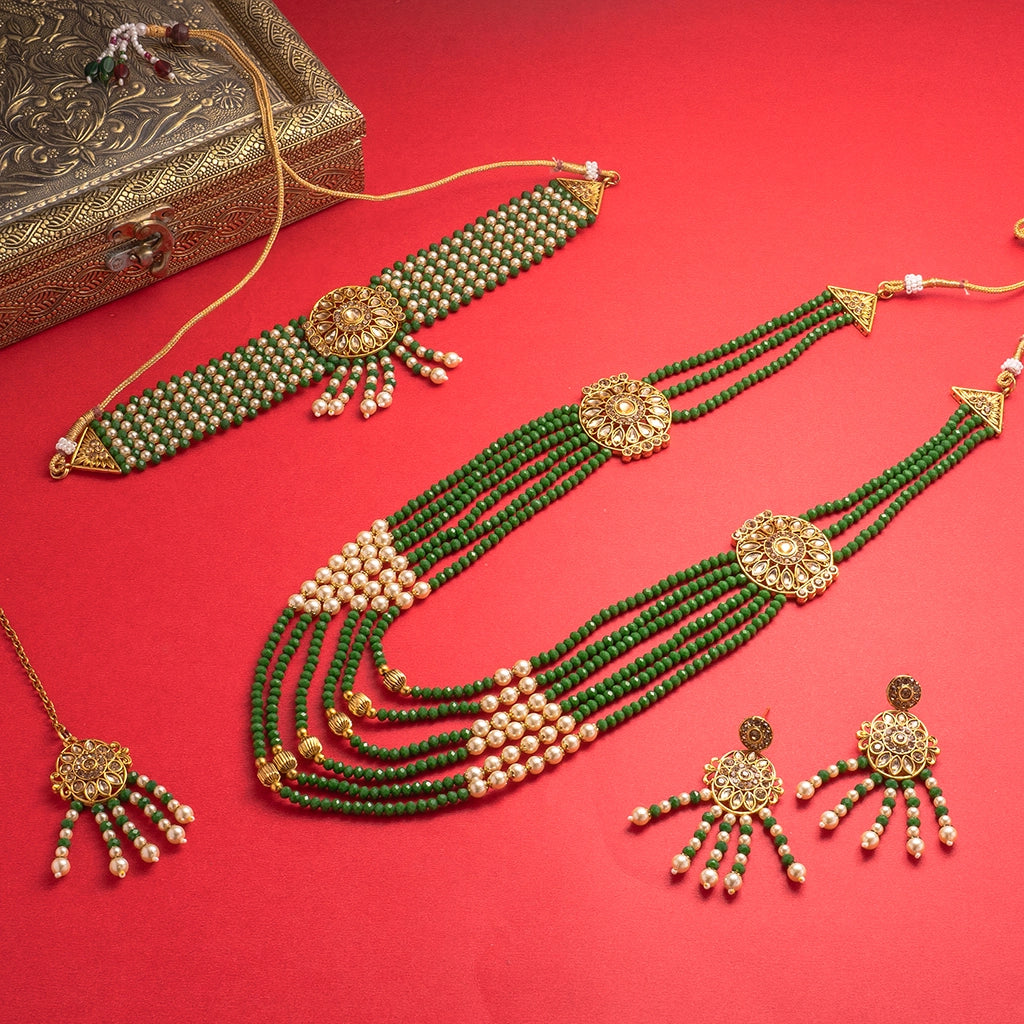 Emerald Noor Royale Layered Necklace Set