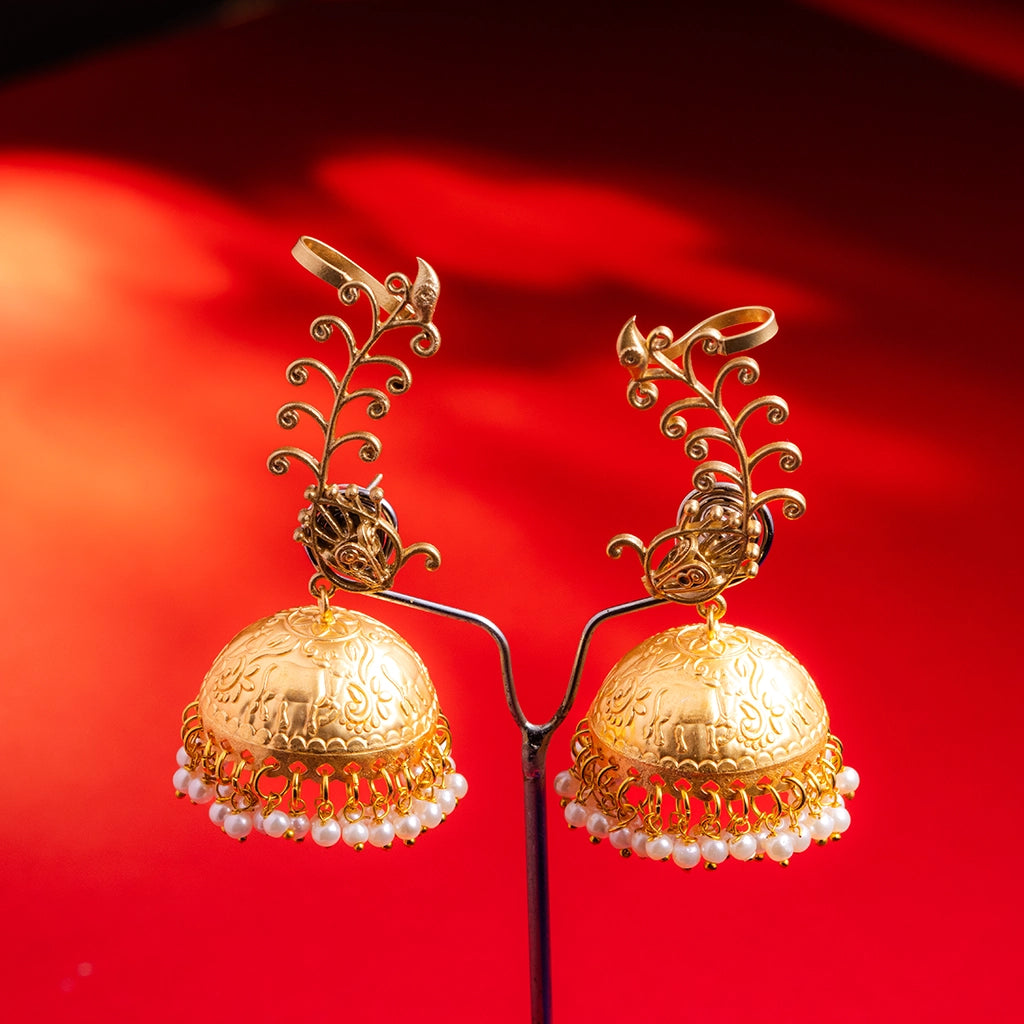 Filigree Gold Jhumkas