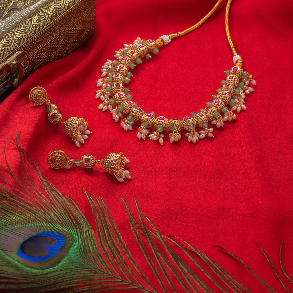 Royal Antique Temple Necklace Set