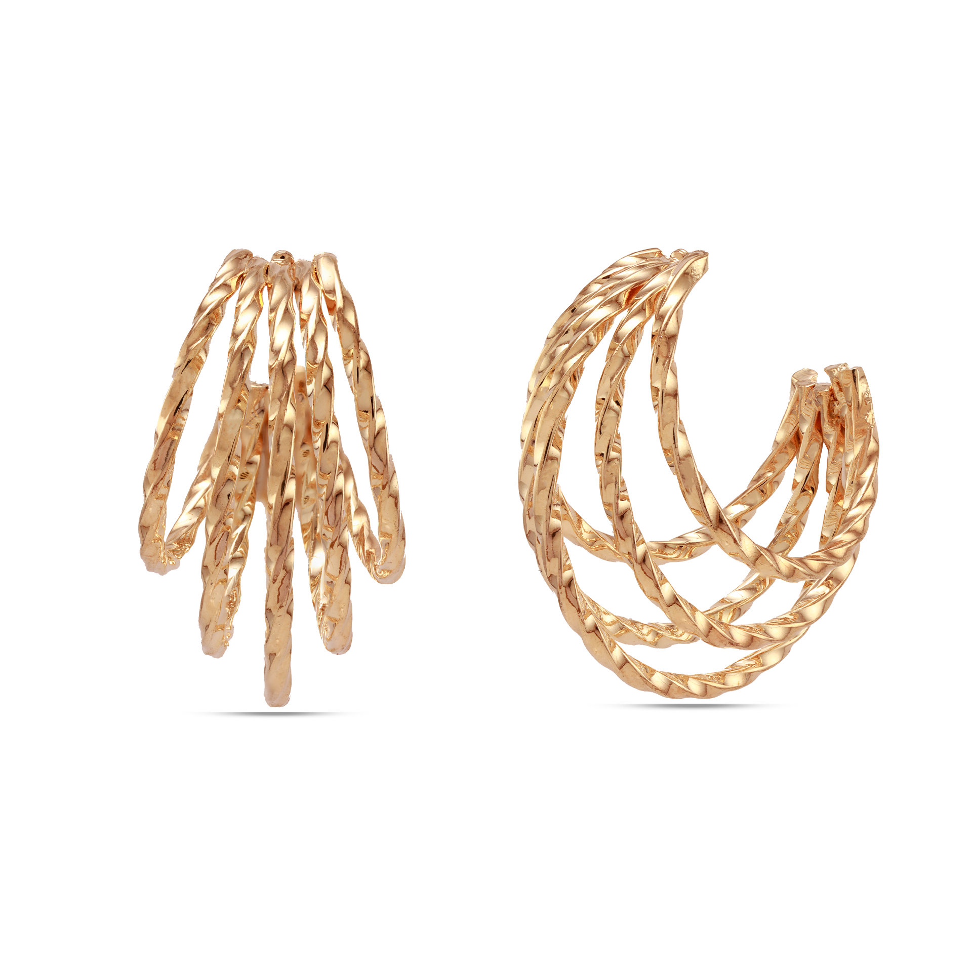 Golden Fringe Flow Earrings