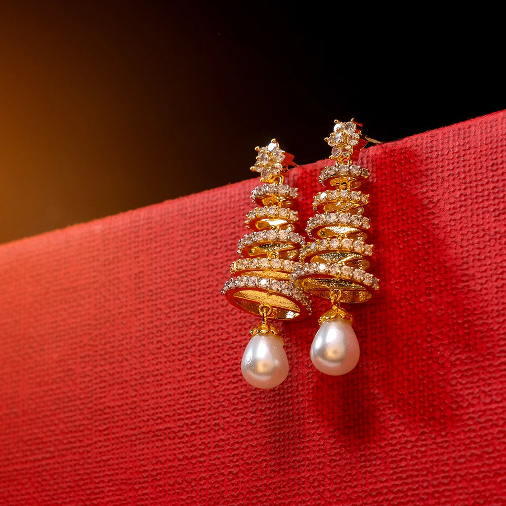 Sahar Pearl Spiral Jhumkas