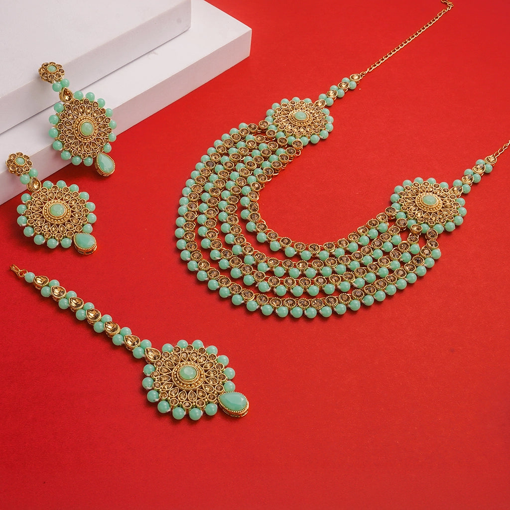 Aqua Noor Royale Necklace Set