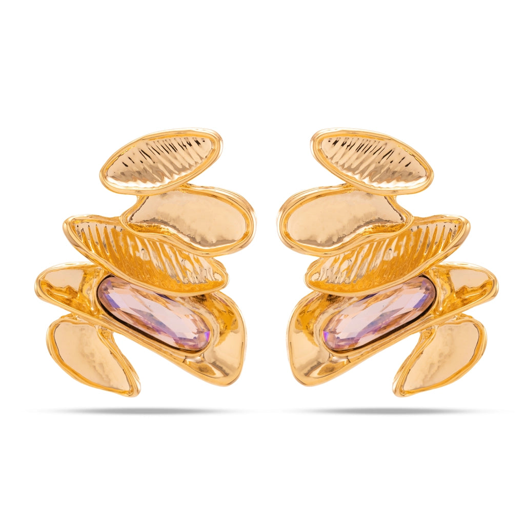 Modern Elegance Leaf Earrings