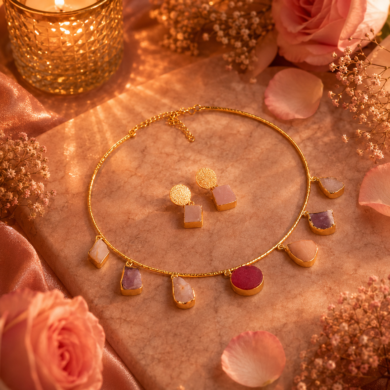 Aurelia Moonstone Drop Collar