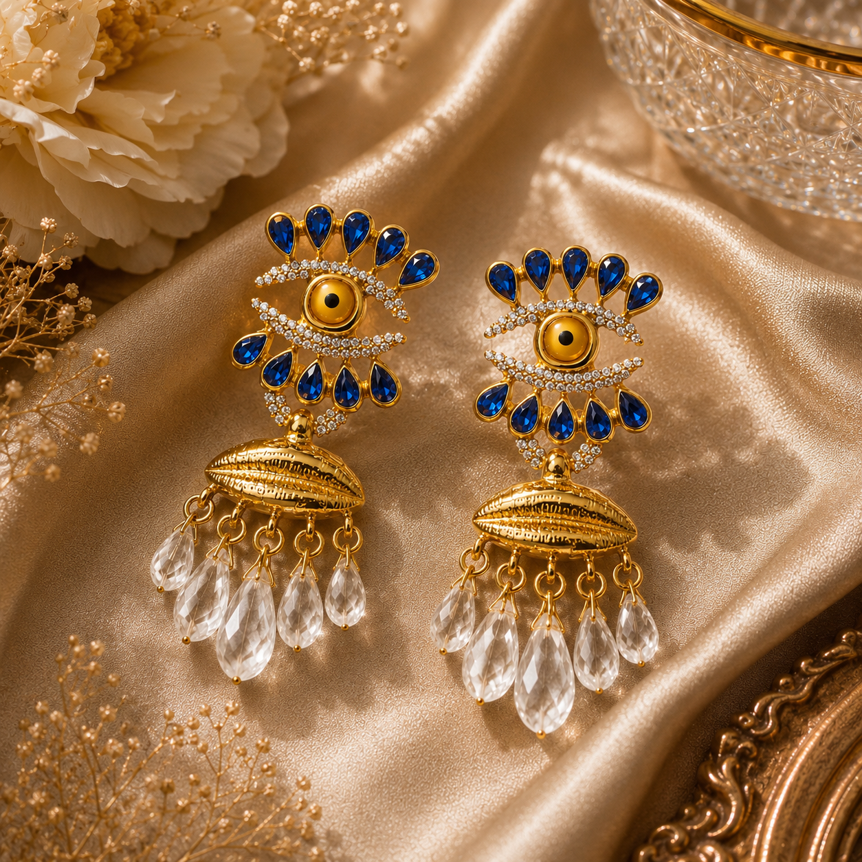 Zazabully Evil Eye Danglers