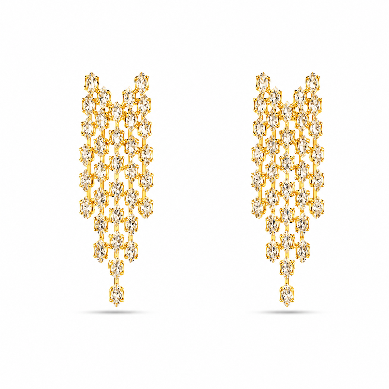Aurora Crystal Gold Earrings