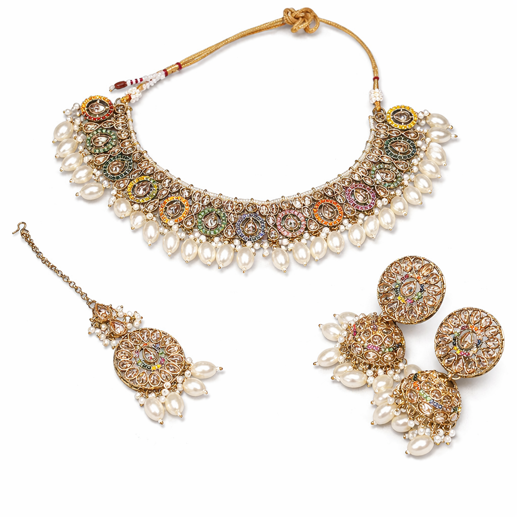 Pearl Mosaic Necklace Set