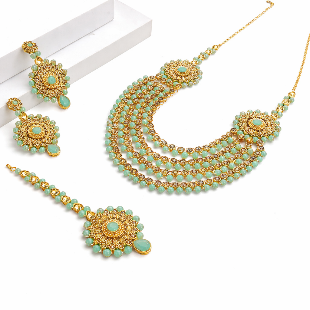 Aqua Noor Royale Necklace Set