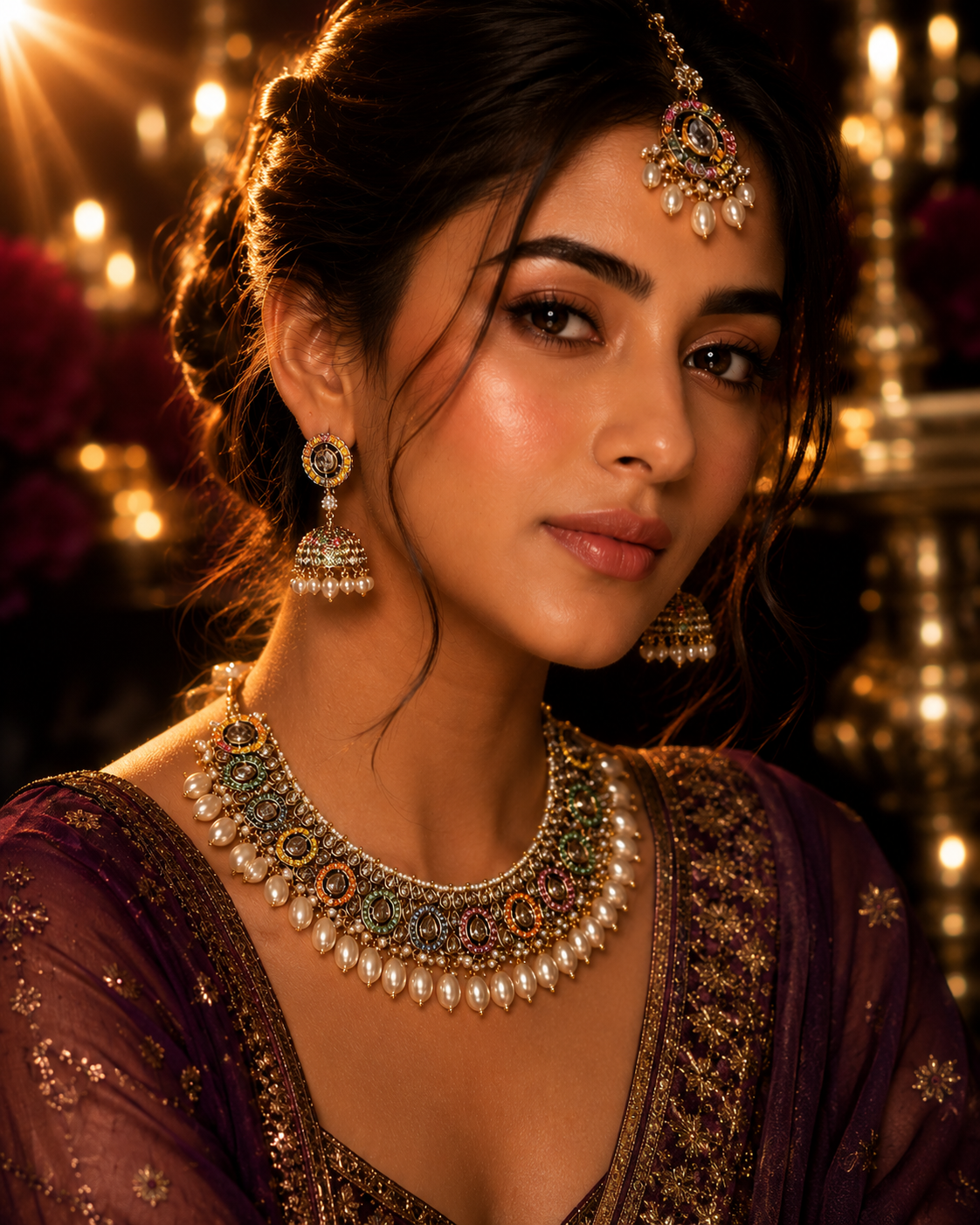 Pearl Mosaic Necklace Set