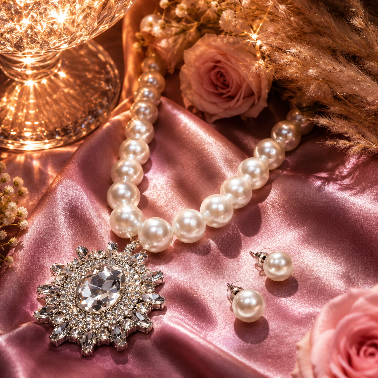 Celestia Pearl Radiance Necklace Set