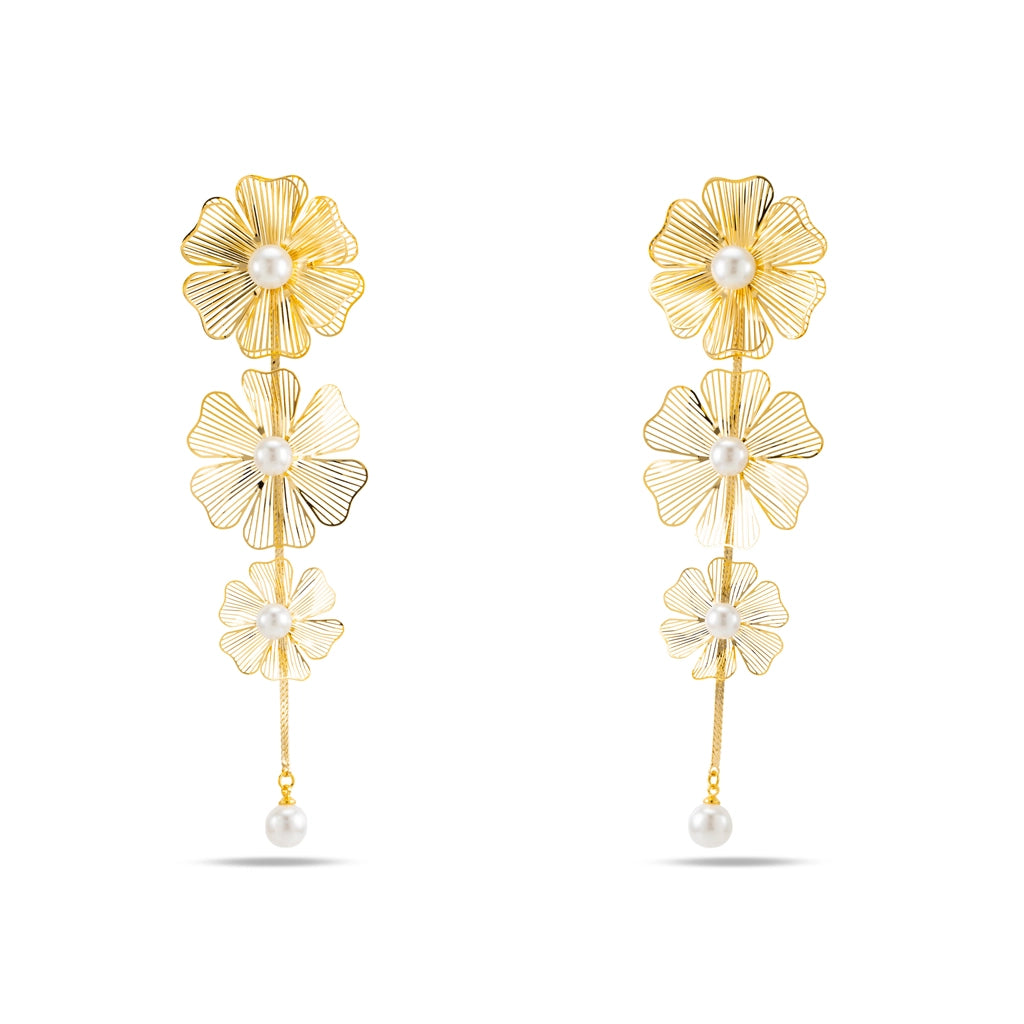 Celestia Bloom Pearl Drops Gold